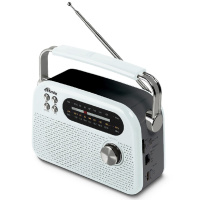 Фото  RITMIX RPR-045 WHITE {Радиоприёмник портативный 3хдиапазонный FM/AM/SW,Bluetooth v.5.3, воспроизв. с USB и с карт пам. micro SD (до 32Gb)}