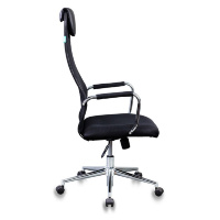 Фото  Кресло руководителя Бюрократ KB-9N/BLACK черный TW-01 TW-11 сетка крестовина хром [1140271]