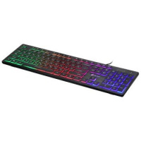 Фото  Клавиатура Oklick 550ML черный USB slim Multimedia LED [1061617]