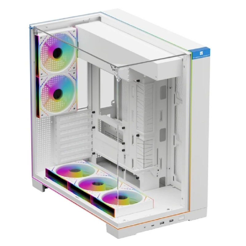 Фото  Thermalright Корпус TR-A70 ARGB White FAN5-M / TG / 5 x120mm ARGB PWM Fans / ARGB Strip / USB TYPE-C / ATX  / TRA70AF5MW