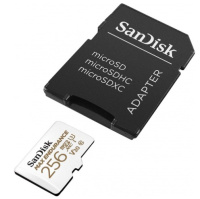 Фото  Micro SecureDigital 256GB SanDisk MAX ENDURANCE + SD Adapter -  / 4K videos, Extreme endurance, up to 100/40 MB/s Read/Write speeds
