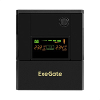 Фото  Exegate EX299786RUS ИБП ExeGate Smart LB-2200.LCD.AVR.4SH (2200VA/1300W, цветной LCD, AVR, 4*Schuko, батарея 12V 9Ah - 2 шт., металлический корпус, Bl