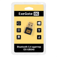 Фото  Exegate EX299447RUS Bluetooth адаптер ExeGate EX-UB540 (BT 5.4, USB HighSpeed 2.0, до 20м, до 7 устройств, Dual-mode Bluetooth, повышенная скорость пе