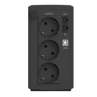 Фото  ИБП CBR QUANTUM QTM-850E [Line Interactive 850 VA / 480 W, 3 x EURO, HID-USB, RJ45] (QTM-850TE-3F-LCUC)