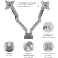 Фото  Arm Media LCD-T36 silver 17"-34" макс.2-1-9 кг настольный поворот и наклон верт.перемещ.