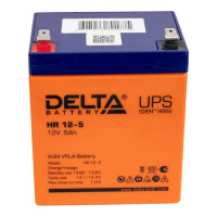 Фото  Delta HR 12-5 (5 А\ч, 12В) свинцово- кислотный аккумулятор  