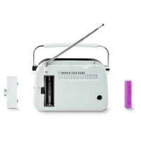 Фото  RITMIX RPR-045 WHITE {Радиоприёмник портативный 3хдиапазонный FM/AM/SW,Bluetooth v.5.3, воспроизв. с USB и с карт пам. micro SD (до 32Gb)}