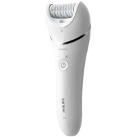 Фото  PHILIPS BRE700/01 Эпилятор  2 скорости, широкая головка, Wet&Dry, беспроводной, opti light, 2 аксессуара