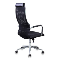 Фото  Кресло руководителя Бюрократ KB-9N/BLACK черный TW-01 TW-11 сетка крестовина хром [1140271]
